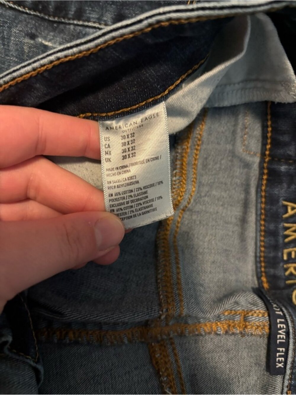 American Eagle Outfitters Navy Distressed Skinny Jeans - Picture 4 of 5
